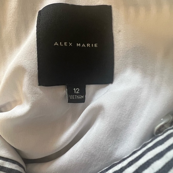 NWOT Alex Marie Striped Midi Dress Size 12 - Picture 3 of 4